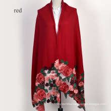 Luxury design high quality large size lady winter comfortable cashmere pashmina shawl